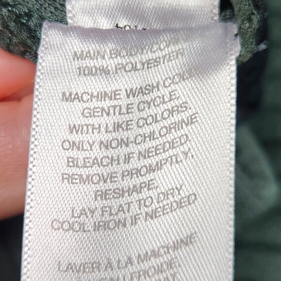 Z by Zella Ribbed Pullover Hoodie Top Gray/Olive Green 2X - Picture 4 of 8